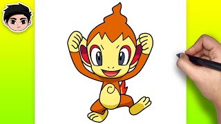 How to Draw CHIMCHAR from Pokemon  Easy StepbyStep [upl. by Harvey]