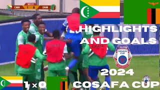 Comoros vs Zambia 10  Highlights and Goals  3nd Round  Group B  2024 COSAFA Cup [upl. by Ycniuqed]