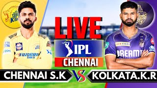 IPL 2024 Live CSK vs KKR Live Match  IPL Live Score amp Commentary  Chennai vs Kolkata Live Ing 2 [upl. by Akemahc218]