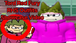 Tord Red Fury RHSRobloxian High School Outfits Showcase [upl. by Yentihw]