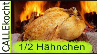 Knuspriges 12 Hähnchen im Backofen zubereiten Omas Broiler Rezept [upl. by Happ]