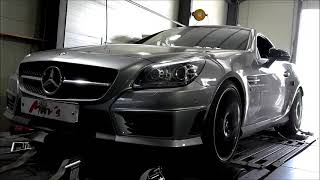 2012 Mercedes  R172 SLK55 AMG Mars ECU Tune Dyno Test 371WHP [upl. by Ykcin361]