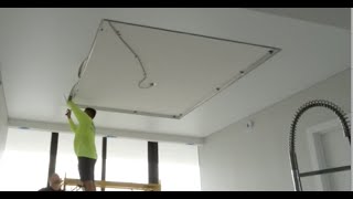 LED Lights  Stretch Ceiling Installation Process [upl. by Ginzburg]