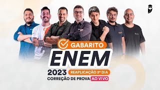 Gabarito reaplicação ENEM 2023 2º dia – Correção de prova AO VIVO [upl. by Saibot597]