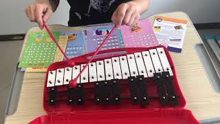 How to play simple songs for kids on a 25 Note Chromatic Glockenspiel [upl. by Aihsi]