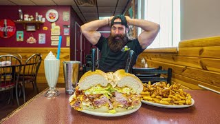 YOU ONLY GET 30 MINUTES TO FINISH THIS GIANT DELI SANDWICH CHALLENGE IN MICHIGAN  BeardMeatsFood [upl. by Leynwad]