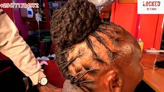 HOW TO STYLE TWO STRAND TWIST BUN ON DREADLOCKS [upl. by Ludie426]