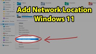 How to add Network Location in Windows 11 [upl. by Gniy]