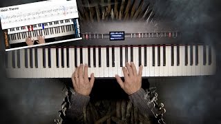 Game Of Thrones Opening Main Theme  Tuto Cover Piano  110 BPM [upl. by Adnawaj]