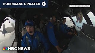 Worst Ive seen NOAA hurricane hunter describes flight into storm to collect data [upl. by Eilyah]