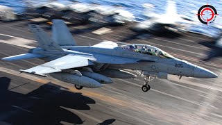 Spectacular takeoff The Super Advanced Jet launches from the worlds largest aircraft carrier [upl. by Randolph]