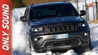 NEW JEEP GRAND CHEROKEE 2017  SNOW FIRST TEST DRIVE ONLY SOUND [upl. by Yarazed]