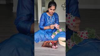 ✨️இந்த idea கூட நல்லாதாங்க இருக்கு🥰 🥰 சம்பங்கி பூ மாலை  Easy DIY Flower Garland usa shorts vlog [upl. by Carmela]