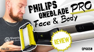 Philips OneBlade Pro Face amp Body Review ► Whole body w just one device ✅ Reviews quotMade in Germanyquot [upl. by Idnim942]