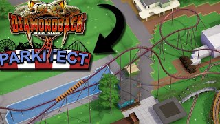 Recreating Kings Island in Parkitect Part 17  Diamondback [upl. by Katherine]