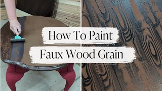 How To Create Realistic Faux Wood Grain with Furniture Glaze  Country Chic Paint [upl. by Brok]