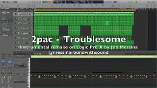 2pac  Troublesome 96 instrumental remake on Logic Pro X [upl. by Candis]