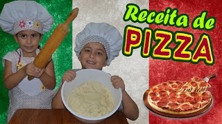 Receitinha de Pizza da Maria Clara e JP [upl. by Shermie588]