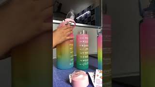 How to assemble Straw in Motivational Water Bottle with unboxingvideo [upl. by Edgerton]