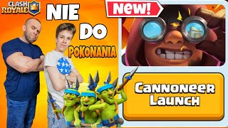 NIE DO ZATRZYMANIA SKELETONS ARMY DECK w CANNONEER LAUNCH CHALLENGE in CLASH ROYALE🏆 [upl. by Dari746]