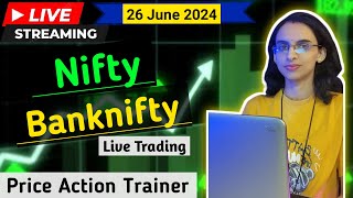 Live Trading Nifty Banknifty  26 June livetrading trading balrajtradingtech [upl. by Ariik]