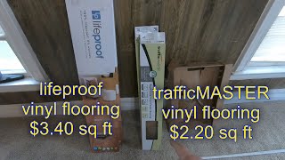 lifeproof vinyl flooring on a fubar floor amp trafficMASTER vinyl flooring lifeproof trafficmaster [upl. by Rothschild]