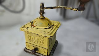 Antique 1920s Broken and Rusty Coffee Grinder Restoration [upl. by Jaan688]