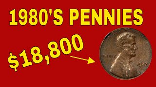 Top 10 rare pennies worth money from the 80s in your pocket change Rare pennies to look for [upl. by Tana617]