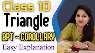 BPT THEOREM COROLLARY CLASS 10 Triangle EXPLAINED [upl. by Merill]