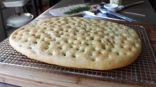 Focaccia Recipe  Italian Flat Bread with Rosemary and Sea Salt [upl. by Acissj]