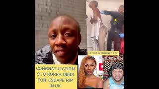 MY PIPO WATCH THIS VIDEO AND SEE HOW KORRA OBIDI ESCAPE RIP IN UK 🇬🇧 😢 [upl. by Rosalynd]