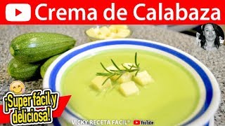 Cómo hacer CREMA DE CALABAZA  VickyRecetaFacil [upl. by Inaniel]