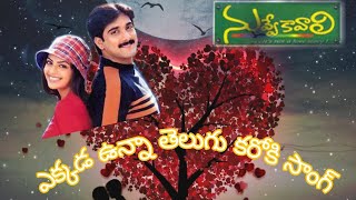 Ekkada unna pakkana nuvve telugu karaoke song with telugu lyrics [upl. by Yrallam]