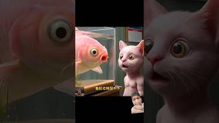 Fish and cat friendship🤣 funny video fishing cat shorts [upl. by Bara]