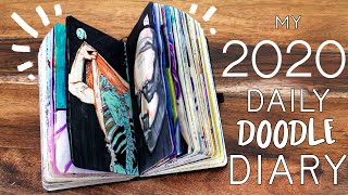 I tried drawing EVERY DAY for A YEAR  SKETCHBOOK TOUR [upl. by Ellehcen556]