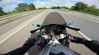 RSV4 1100 2023 ON AUTOBAHN  AKRAPOVIC [upl. by Hallerson]