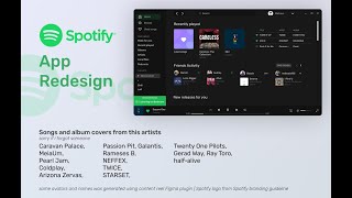 Spotify UI redesign Figma [upl. by Christophe]