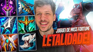 JOGUEI DE MISS FORTUNE LETALIDADE COM A BUILD DO GUMAYUSI EM UMA PARTIDA PEGADA😰 [upl. by Fen]