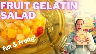 Fruit Gelatin SALAD RETRO Fruit GINGERALE Salad From a 1943 Recipe [upl. by Erdied]