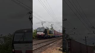 193 610 Beacon Ecco Rail Vectron container freight train departed Hegyeshalom Hungary [upl. by Sunev]