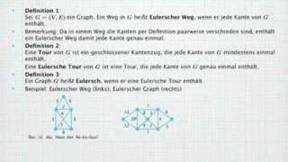 Graphen amp Algorithmen Kapitel 6  Eulertouren und Hamiltongraphen 1 [upl. by Ecinahc]