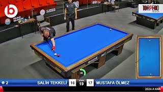 SALİH TEKKELİ vs ŞEREF ACAR  TÜRKİYE 3 Cushion Billiards Championship STAGE 1 A 2024 ANKARA [upl. by Schreib]