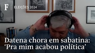 Datena termina entrevista emocionado ao relembrar carreira no jornalismo e na política [upl. by Anirbus]