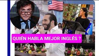 Nayib Bukele y su esposa hablando Inglés  Milei ¿Hablan Inglés [upl. by Allain287]