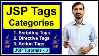 13 JSP Tags  Scripting  Directive  Action  Servlet amp JSP Tutorials [upl. by Masson]