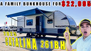 A BUNKHOUSE THAT SLEEPS 6 AND SUPER AFFORDABLE FOR THE FAMILY TO GET OUT CAMPING CATALINA 261BH [upl. by Nortna]