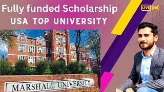 Marshall University USA Admission Process 2023 2024  Fully Funded Scholarship [upl. by Ardnusal]