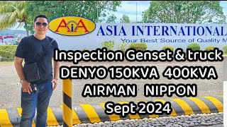 Aia Auction Subic Denyo 150kva 400kva AIRMAN 300kva NIPPON Sharyo inspection Genset Sept 2024 [upl. by Ahsiral]