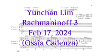 Rachmaninoff  Piano Concerto No 3 Op 30 Yunchan Lim Boston 2024 Ossia Cadenza [upl. by Annauqal587]