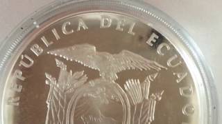 Moneda de oro y plata del Ecuador mundial 2006 [upl. by Ellitnahc]